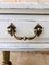 White Nightstand with One-Drawer and Bronze and Marble Pedestal, Image 9