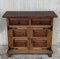 19th Century Catalan Carved Oak Tuscan Two Drawer Buffets, Set of 2 2