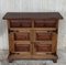 19th Century Catalan Carved Oak Tuscan Two Drawer Buffets, Set of 2, Image 2