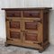 19th Century Catalan Carved Oak Tuscan Two Drawer Buffets, Set of 2 3