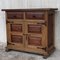 19th Century Catalan Carved Oak Tuscan Two Drawer Buffets, Set of 2, Image 3