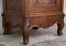 Art Nouveau Walnut Nightstands with Crest and Marble Top, Set of 2 7
