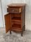 Art Nouveau Walnut Nightstands with Crest and Marble Top, Set of 2 4