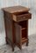 Art Nouveau Walnut Nightstands with Crest and Marble Top, Set of 2 11