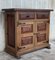 19th Century Catalan Carved Oak Tuscan Two Drawer Buffet, Image 4