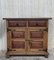 19th Century Catalan Carved Oak Tuscan Two Drawer Buffet, Image 6
