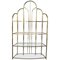 Vintage Brass Arched Glass Display Shelf by Milo Baughman, Image 1