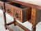 18th Carved Two-Drawer Baroque Spanish Walnut Console Table, Image 6