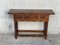 18th Carved Two-Drawer Baroque Spanish Walnut Console Table, Image 3
