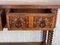 18th Carved Two-Drawer Baroque Spanish Walnut Console Table 7
