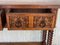 18th Carved Two-Drawer Baroque Spanish Walnut Console Table, Image 7