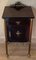 French Ebonized Mahogany Nightstands with Fluted Bronze Columns, Set of 2 2