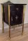 French Ebonized Mahogany Nightstands with Fluted Bronze Columns, Set of 2 4