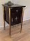 French Ebonized Mahogany Nightstands with Fluted Bronze Columns, Set of 2 3