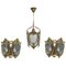 20th Century French Bronze and Glass Sconces, Set of 2 1