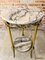 19th Century Spanish Bronze and Brass Gilded Side Table with White Marbles Top, Image 3
