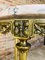 19th Century Spanish Bronze and Brass Gilded Side Table with White Marbles Top, Image 10