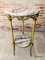 19th Century Spanish Bronze and Brass Gilded Side Table with White Marbles Top 2