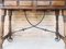 20th Century Spanish Console Fold Out Table with Iron Stretcher and Two Drawers 12