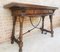 20th Century Spanish Console Fold Out Table with Iron Stretcher and Two Drawers 8