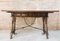 20th Century Spanish Console Fold Out Table with Iron Stretcher and Two Drawers 3