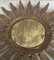 Mid-Century Gilt Iron Layered Leafed Flower Shaped Sunburst Mirror 12