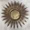 Mid-Century Gilt Iron Layered Leafed Flower Shaped Sunburst Mirror, Image 11