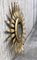 Mid-Century Gilt Iron Layered Leafed Flower Shaped Sunburst Mirror 3