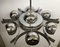 Italian Pop Art Space Age Chrome Ceiling Lamp with Six Balls, 1960s 3