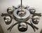 Italian Pop Art Space Age Chrome Ceiling Lamp with Six Balls, 1960s, Image 3