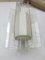 Mid-Century Space Age White and Transparent Pendant Lamp 4
