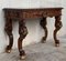 Early 20th Carved Walnut Side Table 2