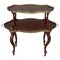 French Mahogany Brass Two-Tier Side Table, Image 1