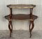 French Mahogany Brass Two-Tier Side Table, Image 6