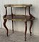 French Mahogany Brass Two-Tier Side Table, Image 4