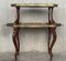 French Mahogany Brass Two-Tier Side Table, Image 5