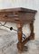 Spanish Low Console Table with Marquetry Drawers and Iron Stretcher 7