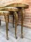 Onyx and Brass Kidney Shaped Side Tables, Italy, 1970s, Set of 3 18