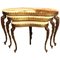 Onyx and Brass Kidney Shaped Side Tables, Italy, 1970s, Set of 3, Image 1