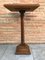 Mid-20th Century Walnut Wood Square Top Pedestal Table, Image 3