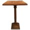 Mid-20th Century Walnut Wood Square Top Pedestal Table, Image 1