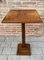 Mid-20th Century Walnut Wood Square Top Pedestal Table, Image 5