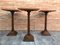 Mid-20th Century Walnut Wood Square Top Pedestal Tables, Set of 3 3