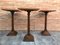 Mid-20th Century Walnut Wood Square Top Pedestal Tables, Set of 3, Image 3