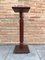 Mid-20th Century Mahogany Wood Square Top Pedestal Table, Image 4