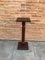 Mid-20th Century Mahogany Wood Square Top Pedestal Table, Image 2