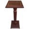 Mid-20th Century Mahogany Wood Square Top Pedestal Table 1