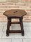 20th Century Spanish Walnut Low Stool, Image 2