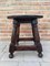 20th Century Spanish Walnut Low Stool 3