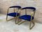 French Mid-Century Gold Brass Chairs, Set of 2 2